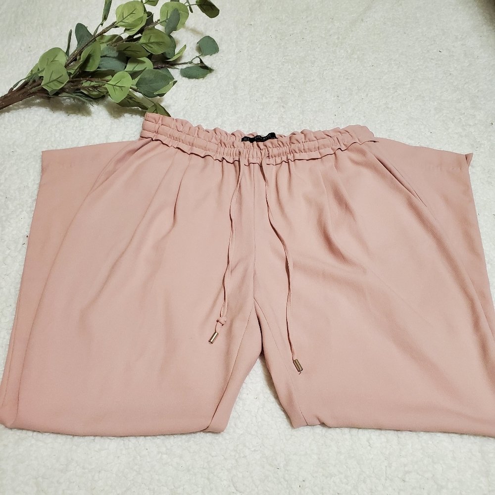 Zara Basic Blush Pink Trousers